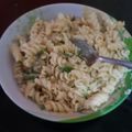 El cooksnap de bárbara cuando hizo Fideos con salsa blanca y choritos.