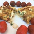 El cooksnap de María Alicia cuando hizo Omelette de espinacas con queso.