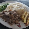El cooksnap de Karen Martinez cuando hizo Lomo o cuadril en salsa de champiñones con papas rústicas.