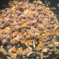 El cooksnap de Elena cuando hizo Mini albondiguitas de carne con berenjena y cebolla.