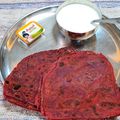Rani's Recipes का कुकस्नैप जब उन्होंने बीटरूट के पराठे(beetroot ke parathe recipe in hindi) बनाया था।