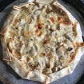 El cooksnap de Valen cuando hizo Tarta de verdeo y champiñones.