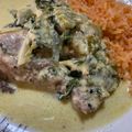 El cooksnap de Roble Alejandro cuando hizo Pollo en crema de espinacas y champiñones.