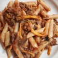 El cooksnap de Xandri cuando hizo Macarrones con carne y setas.
