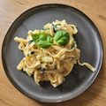 Cooksnap Aśka z czasów, kiedy przygotował Tagliatelle ze szpinakiem i cukinią.