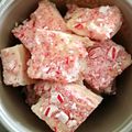 Jenna's cooksnap of when they made Tinklee's Candy Cane Fudge.