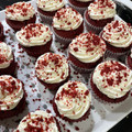 El cooksnap de Carla Zivillica Molina cuando hizo Cupcakes red velvet con crema de queso.