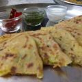 Juliben Dave's cooksnap of when they made આલુ ચીઝ પનીર પરાઠા.