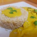 El cooksnap de Salma cuando hizo Arroz con pollo y salsa de curry.
