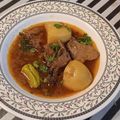 Adeya's cooksnap of when they made 3 color aloo gosht.