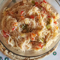 El cooksnap de Priscila cuando hizo Fideos chinos con pollo y verduras.