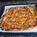 El cooksnap de monica cuando hizo Pizza casera con masa de pan.