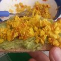 El cooksnap de Paz Camila cuando hizo Tofu estilo "huevos pericos".