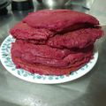 El cooksnap de Carolina Castillo cuando hizo Pancakes Rosados.