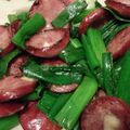 許莉萍 的 蒜炒香腸 cooksnap