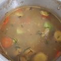 El cooksnap de Adry HT cuando hizo Sopa con cabezas de pescado.