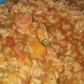 El cooksnap de Milagros Nievas cuando hizo Arroz con albóndigas (con mucho tuco).