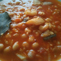 El cooksnap de manuel cuando hizo Garbanzos con arroz y bacalao.