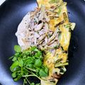 ian Bursnall 's cooksnap of when they made Omelette, mushroom, broccoli & soft Gorgonzola.