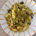 El cooksnap de Débora Cantero Martínez cuando hizo Colirroz al curry con manzana y pasas.