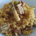 El cooksnap de rociolitran cuando hizo Paella de secreto ibérico 🐽, setas 🍄 y ajos tiernos 🌱.