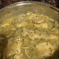El cooksnap de Jen E.J cuando hizo Merluza en salsa verde con almejas.