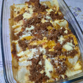 El cooksnap de Sebastiana Cabrera cuando hizo Canelones de acelga y carne molida con queso gratinado y salsa.