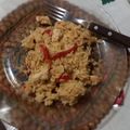 El cooksnap de Chechuxs cuando hizo Wok de verduras, pollo y arroz integral.
