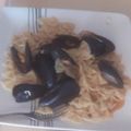 Nóri81 Cooksnap-ja, amikor elkészítette a(z) Tészta fekete kagylóval receptet.