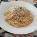 El cooksnap de Lucía Sabio cuando hizo Risotto de pollo con champiñones.