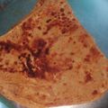 Mahi gandhi's cooksnap of when they made Liquid Dough Masala Parathas.