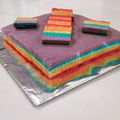 Cooksnap dari Qurrota A'yun untuk resep STEAM RAINBOW CAKE