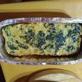 El cooksnap de Andrea Córdoba cuando hizo Budín de coliflor y espinacas.