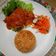 Cooksnap Nor Azlina semasa beliau membuat Nasi Tomato, Ayam Masak Merah Dan Air Asam Kerisik.