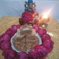 Neena Seth Pandey's cooksnap of when they made Mouth Melting Mysore Pak.