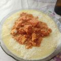El cooksnap de analiaelisabeth22 cuando hizo Polenta con queso 🧀 y salsa de codito de pollo 🍗.