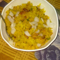 Anchal Gudiya's cooksnap of when they made Kanda poha.