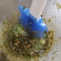 El cooksnap de marcela Rri cuando hizo Pesto de Albahaca con su Majestad, el Queso.