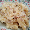 El cooksnap de Sandra cuando hizo Macarrones con carbonara de cebolla.