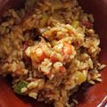 El cooksnap de Eva cuando hizo Arroz caldoso de calabacín y gambones en mambo.