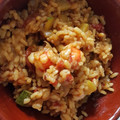 El cooksnap de Eva cuando hizo Arroz caldoso de calabacín y gambones en mambo.