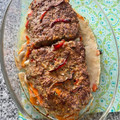 El cooksnap de monica cuando hizo Asado Alemán con salsa de carne.