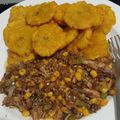 El cooksnap de María Frías cuando hizo Sardina con vegetales y tostones.