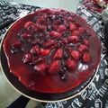 El cooksnap de Andre Ortega cuando hizo 🫐Cheesecake de arándanos sin horno🫐.