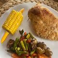 El cooksnap de Pilar cuando hizo Pechuga rellena de jamón y queso.