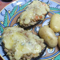 El cooksnap de ellie tlou cuando hizo 178. Berenjenas rellenas de carne picada.