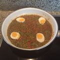 El cooksnap de Eva Nicolás Soler cuando hizo Guisantes con jamón y huevo duro.