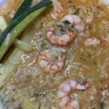El cooksnap de Mar JJ cuando hizo Arroz integral a banda con gambas y espárragos.