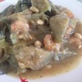 El cooksnap de ana pelegrina cuando hizo Alcachofas con gambas peladas y piñones.