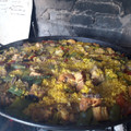 El cooksnap de Paula Medina cuando hizo Paella Valenciana de conejo y pollo.